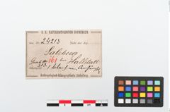 Etiketten zu Bronzeanhänger (NHMW-PRAE-024213)